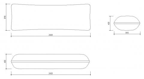 bench Pillow - dimensions