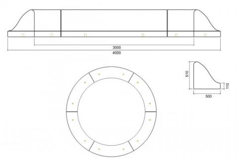 Planter Round - dimensions